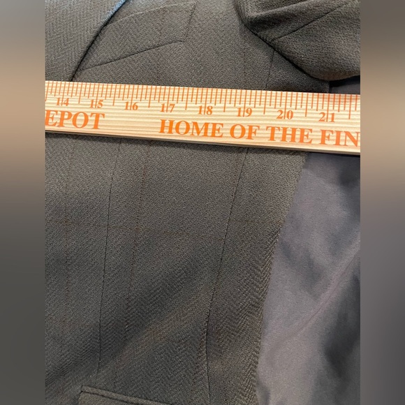 Dayton’s Men’s Suit Jacket Blazer, Green/Brown w/Burgundy Stripe, Wool; Size 38 - Picture 8 of 9